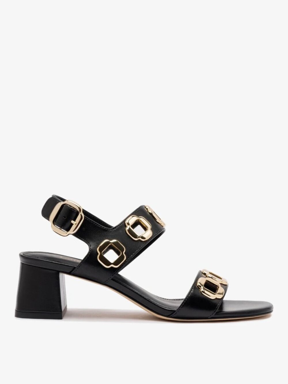 NWT/NIB Larroude Milan Sandal in Black Leather Size 8.5 - Picture 4 of 13